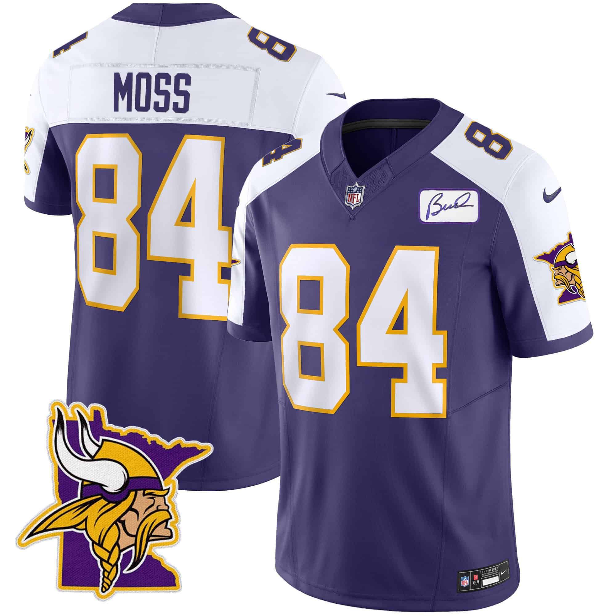 Men Minnesota Vikings #84 Moss Purple 2024 Nike Patch Classic Limited NFL Jersey->indianapolis colts->NFL Jersey